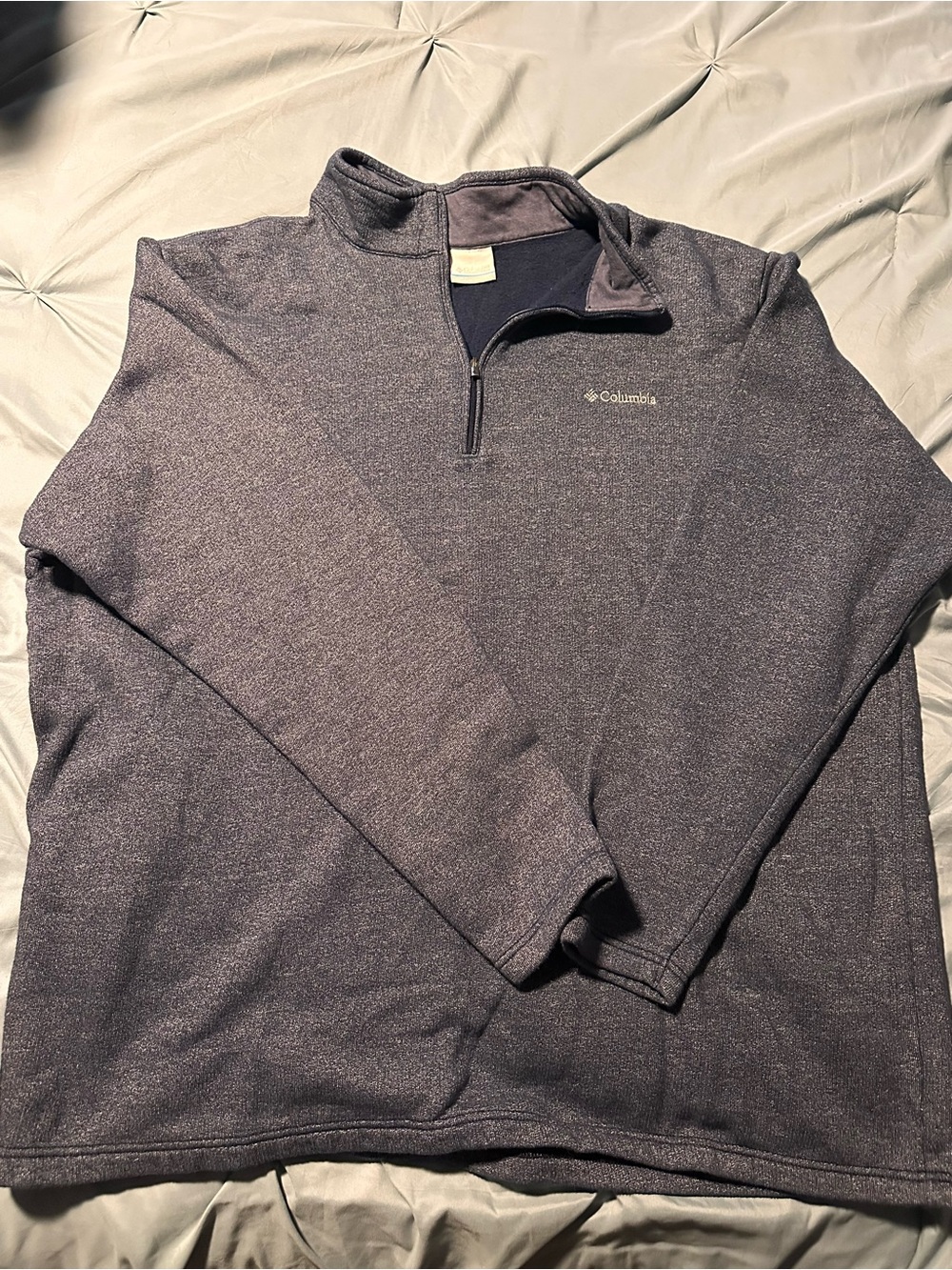 Columbia Men's Zip-Up Fleece Pullover - Blue Gray